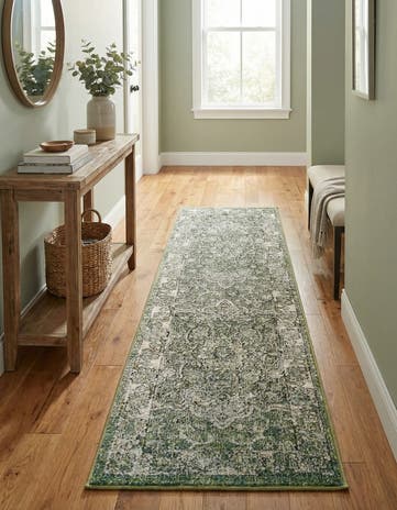 Green Isabella Runner Rug