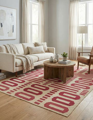 5' 10 x 8' Hand Woven Kilim Modern Wool Rug