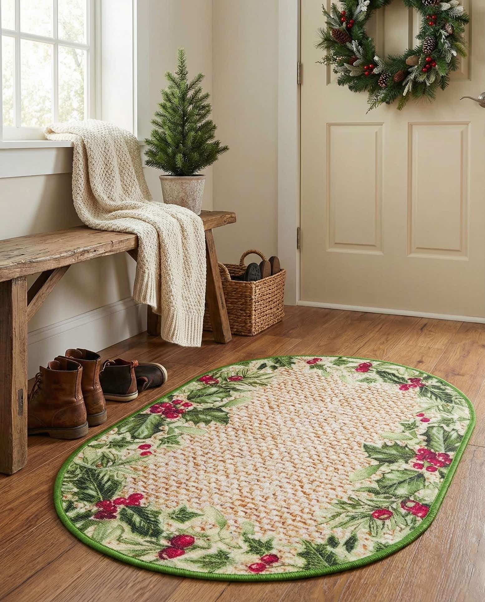 2' x 3' 1 Easy-Clean Jill Zarin Caribbean Indoor / Outdoor Oval Rug