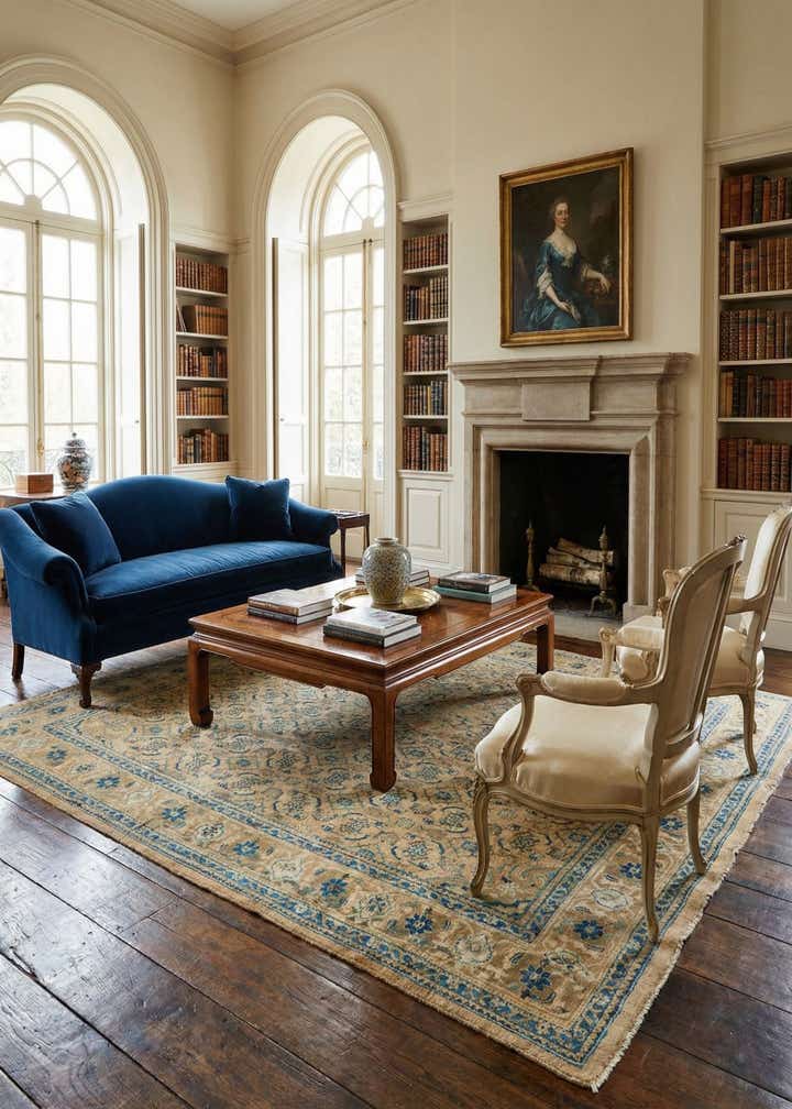 9' 10 x 12' 9 Hand Knotted Farahan Persian Wool Rug