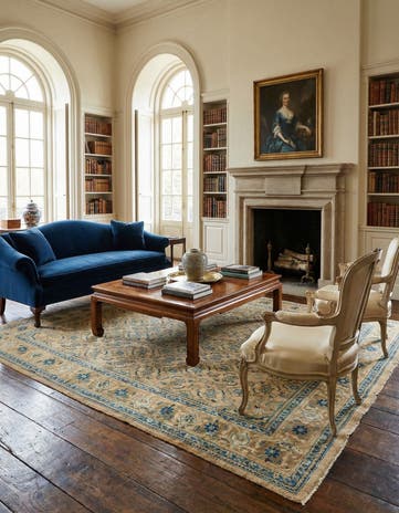 9' 10 x 12' 9 Hand Knotted Farahan Persian Wool Rug