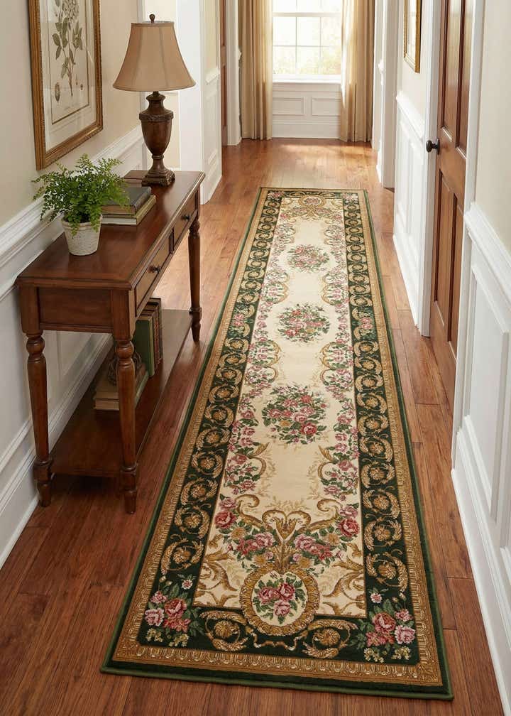 2' 7 x 12' Easy-Clean Traditional Indoor / Outdoor Runner Rug