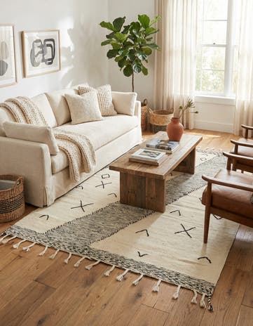 6' 3 x 10' Hand Knotted Moroccan Wool Rug