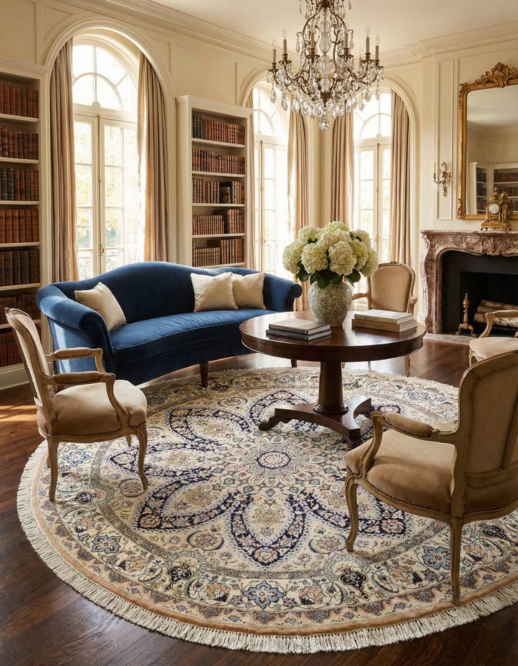 Detail image of 6' 9 x 6' 10 Nain Round Rug