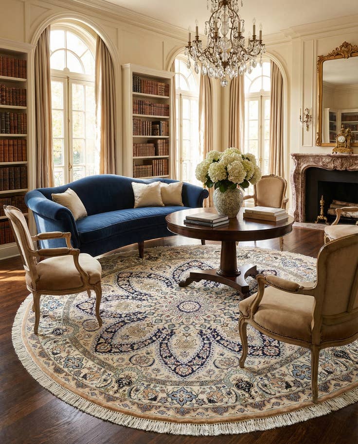 Detail image of 6' 9 x 6' 10 Nain Round Rug