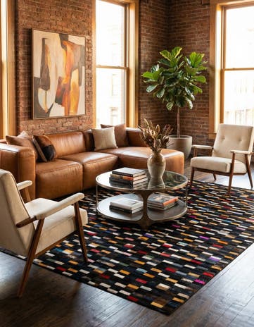 5' 3 x 7' 11 Cowhide - Patchwork Rug