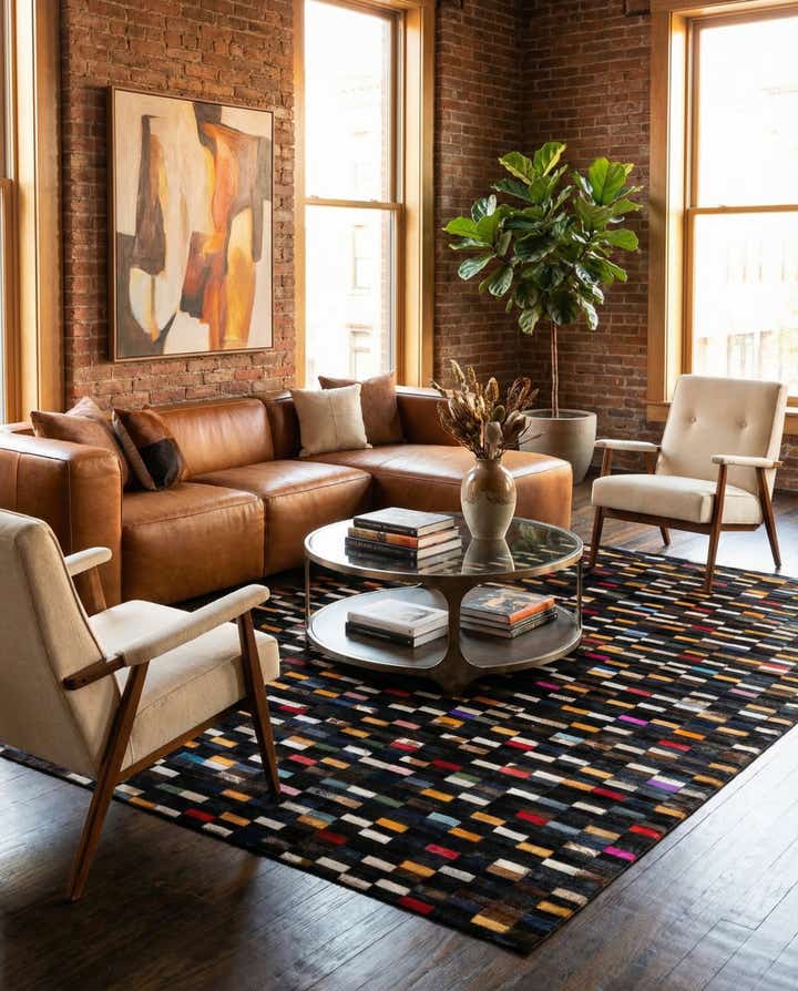 5' 3 x 7' 11 Cowhide - Patchwork Rug