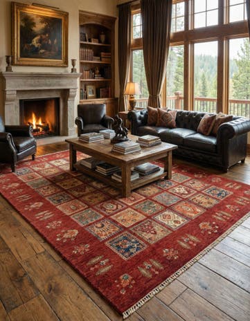 7' x 9' 4 Hand Knotted Ariana Ziegler Rug