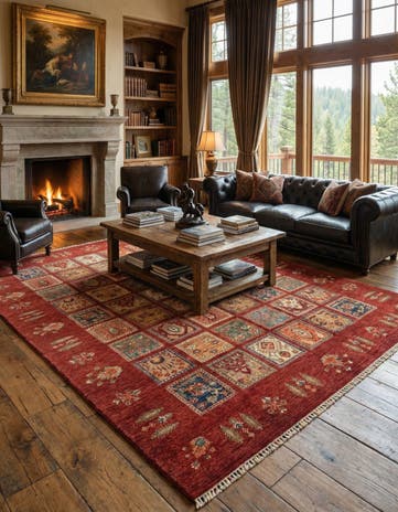 7' x 9' 4 Hand Knotted Ariana Ziegler Rug