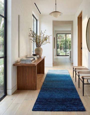 2' 9 x 9' 10 Hand Knotted Gabbeh Wool Runner Rug