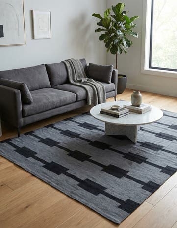 5' 8 x 7' 6 Hand Woven Kilim Modern Wool Rug