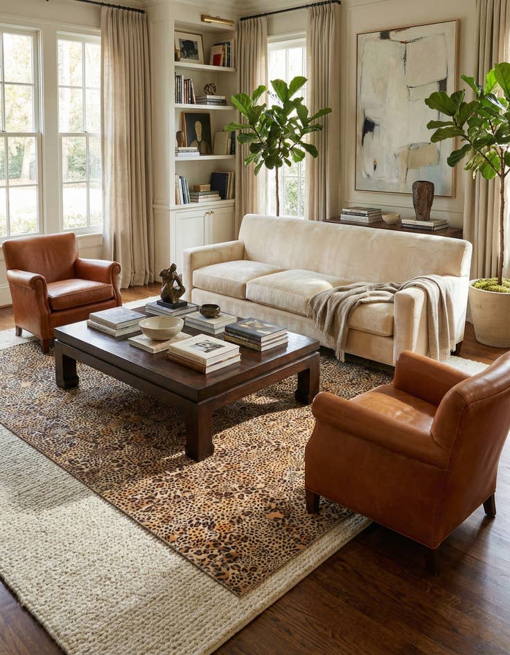 Detail image of 5' x 7' 10 Cowhide Stocks Rug