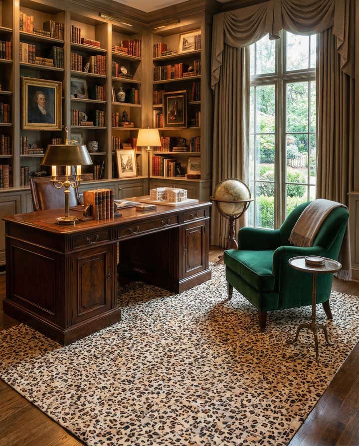 5' 3 x 7' 6 Cowhide Rug