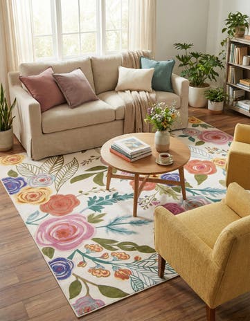 Ivory Blossom Rug