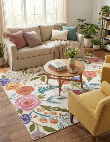 Ivory Blossom Rug