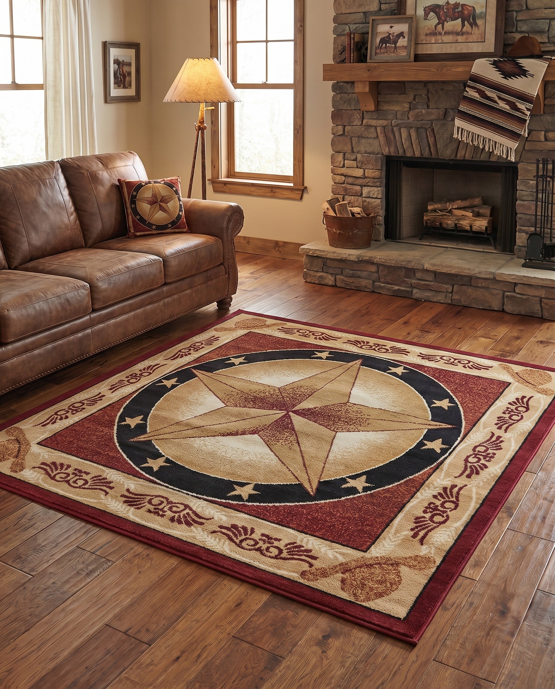 5' 3 x 5' 3 Pioneer Square Rug