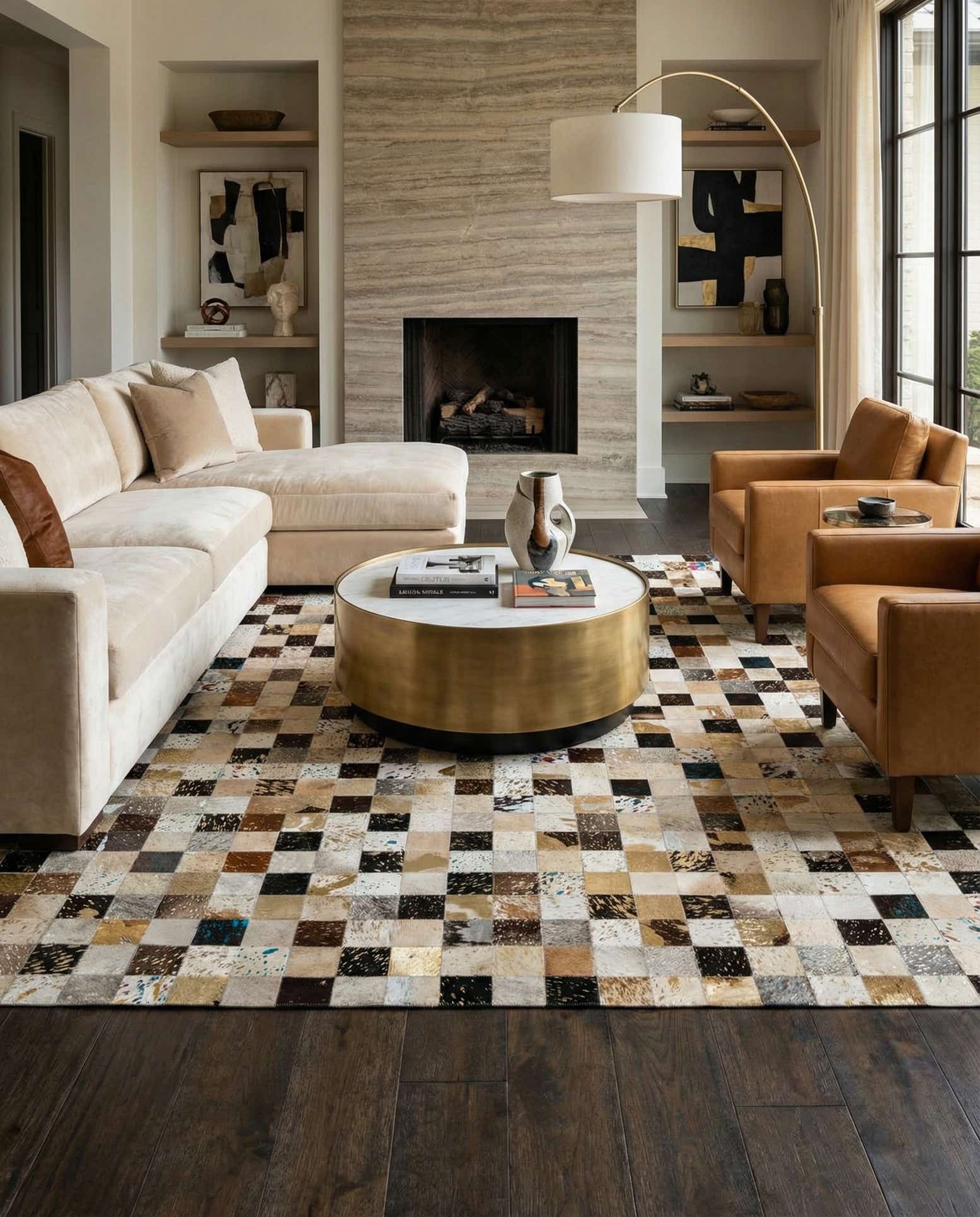 8' x 9' 10 Cowhide - Patchwork Rug