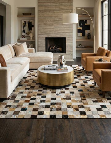 8' x 9' 10 Cowhide - Patchwork Rug