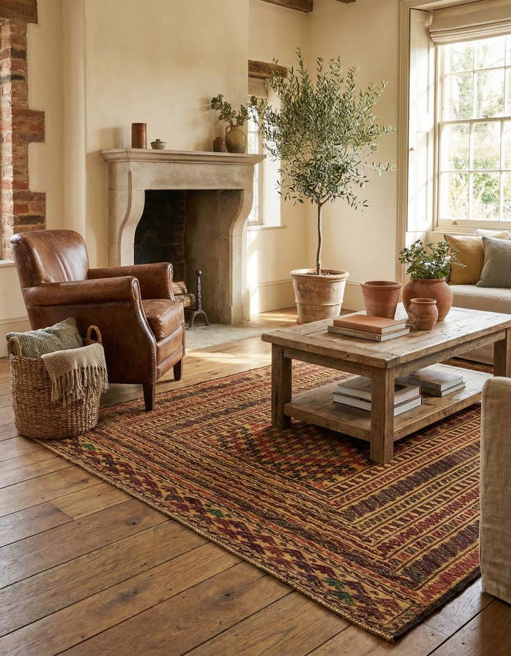 Detail image of  3' 10 x 6' 2  Hand Knotted Sumak Wool Rug