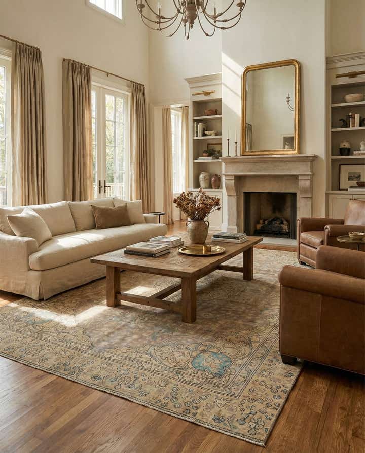 7' 5 x 10' Hand Knotted Ultra Vintage Persian Wool Rug