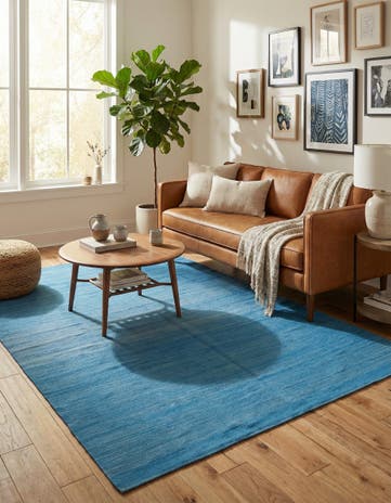 5' 7 x 7' 9 Hand Woven Kilim Modern Wool Rug