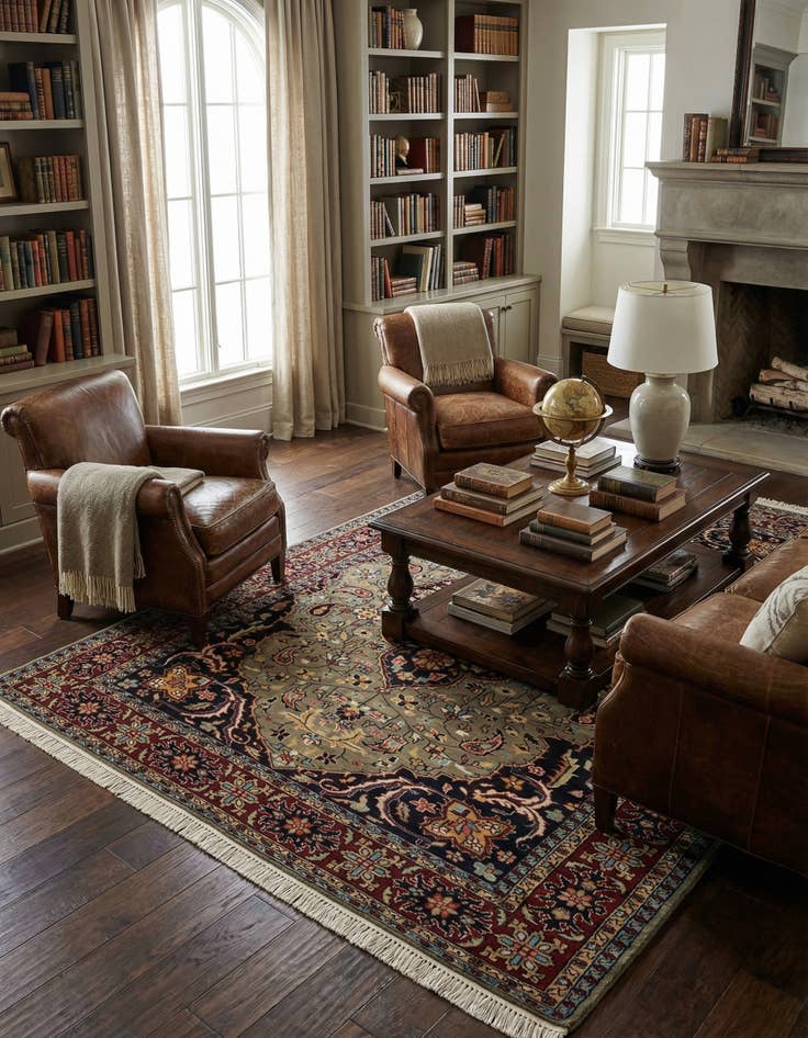 Detail image of  5' x 7' 10  Hand Knotted Bokhara Oriental Wool Rug