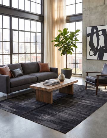 5' 4 x 7' 6 Hand Woven Kilim Modern Wool Rug