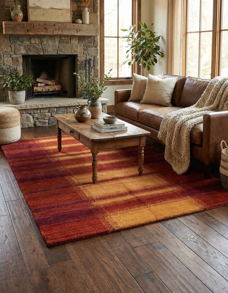 Detail image of 4' 3 x 6' 3  Hand Knotted Kashkuli Gabbeh Wool Rug