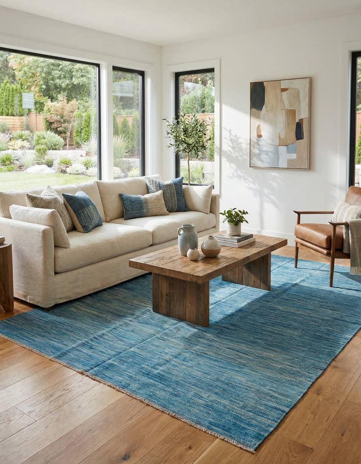 Detail image of 5' 7 x 7' 9  Hand Woven Kilim Modern Wool Rug