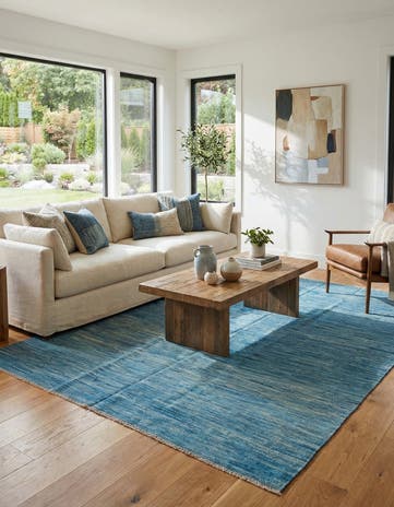5' 7 x 7' 9 Hand Woven Kilim Modern Wool Rug