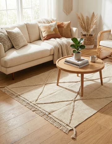 3' 4 x 5' 1 Hand Knotted Moroccan Wool Rug