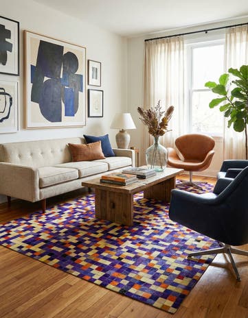 5' 1 x 7' 10 Cowhide - Patchwork Rug