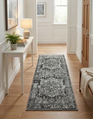 Steel Gray Medina Runner Rug