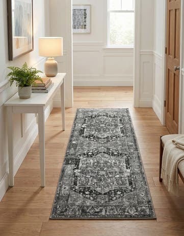 Steel Gray Medina Runner Rug