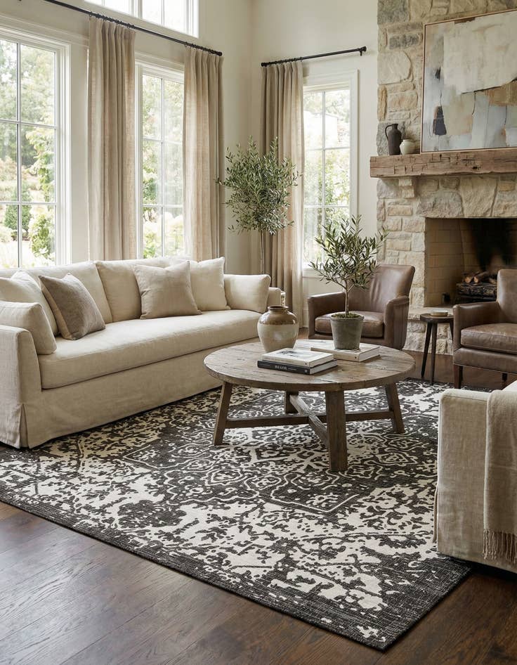 Detail image of 10' 8 x 10' 8  Washable Jill Zarin Dubai Indoor / Outdoor Square Rug