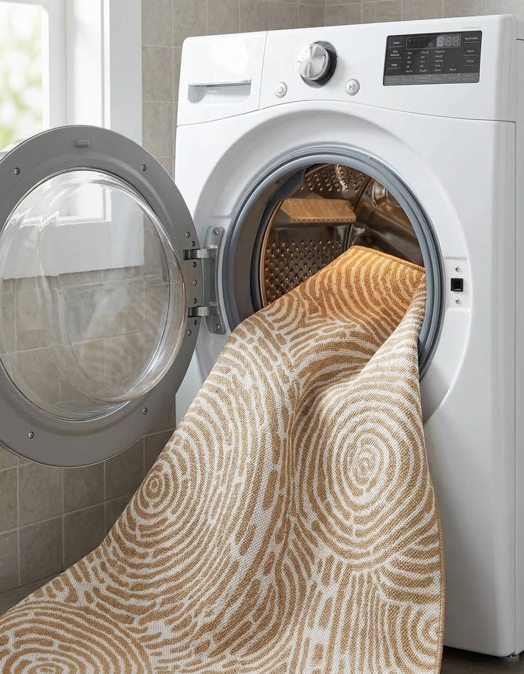 Detail image of  5' 3 x 8'  Washable Modern Indoor / Outdoor Rug