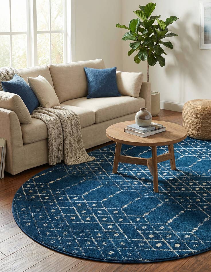 Detail image of  7' 10 x 10' Paxon Trellis Oval Rug