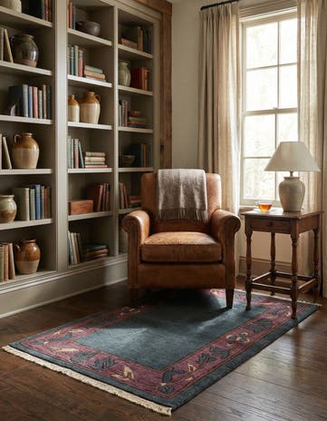 2' 7 x 4' 9 Hand Knotted Nepal Wool Rug