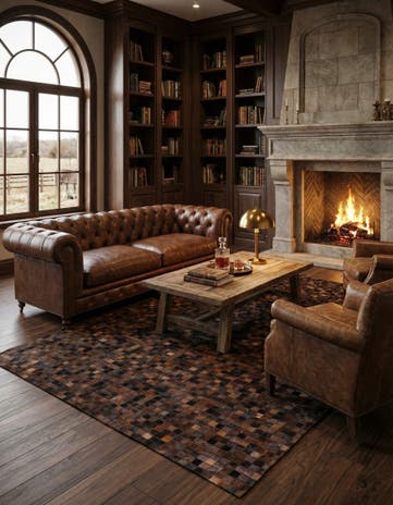 5' 11 x 8' 11 Cowhide Stocks Rug