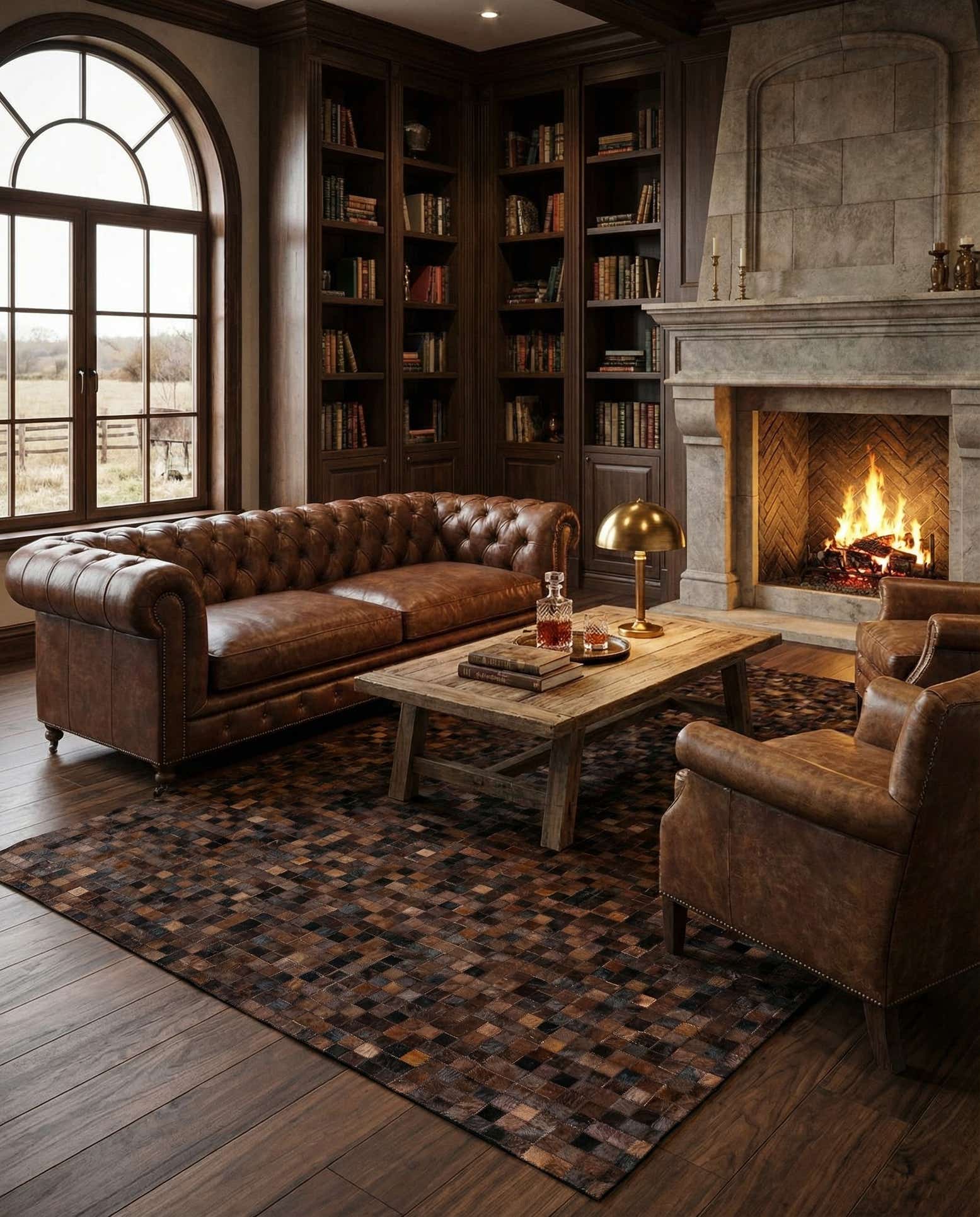 5' 11 x 8' 11 Cowhide Stocks Rug