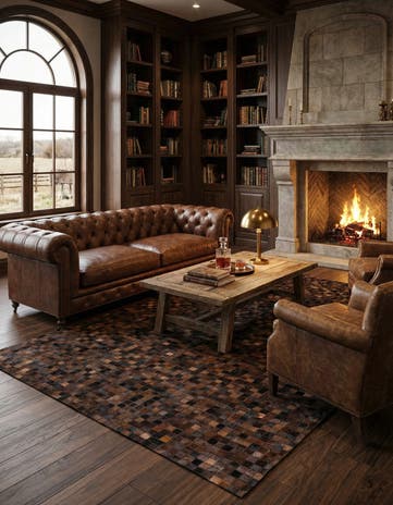5' 11 x 8' 11 Cowhide Stocks Rug