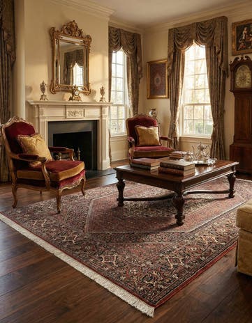 4' 11 x 8' Hand Knotted Bidjar Persian Wool Rug