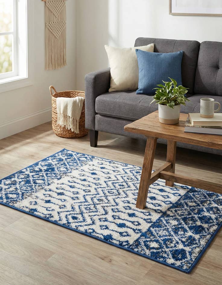 Detail image of  2' x 3' Moroccan Trellis Rug