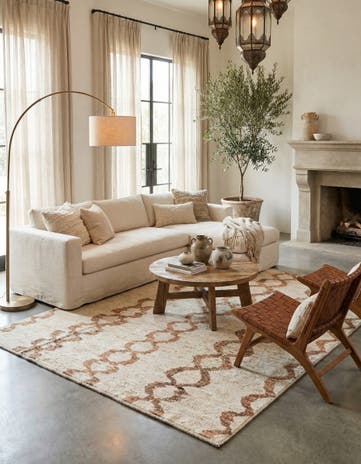 9' x 11' 5 Hand Knotted Moroccan Wool Rug
