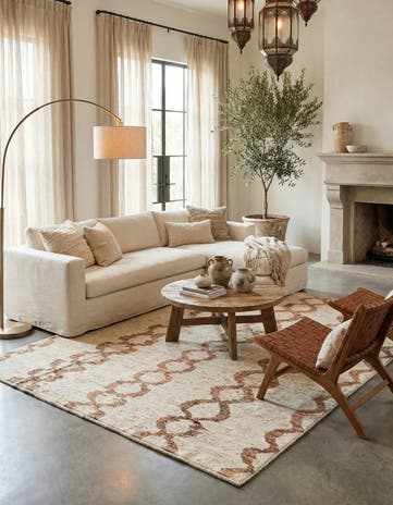 9' x 11' 5 Hand Knotted Moroccan Wool Rug