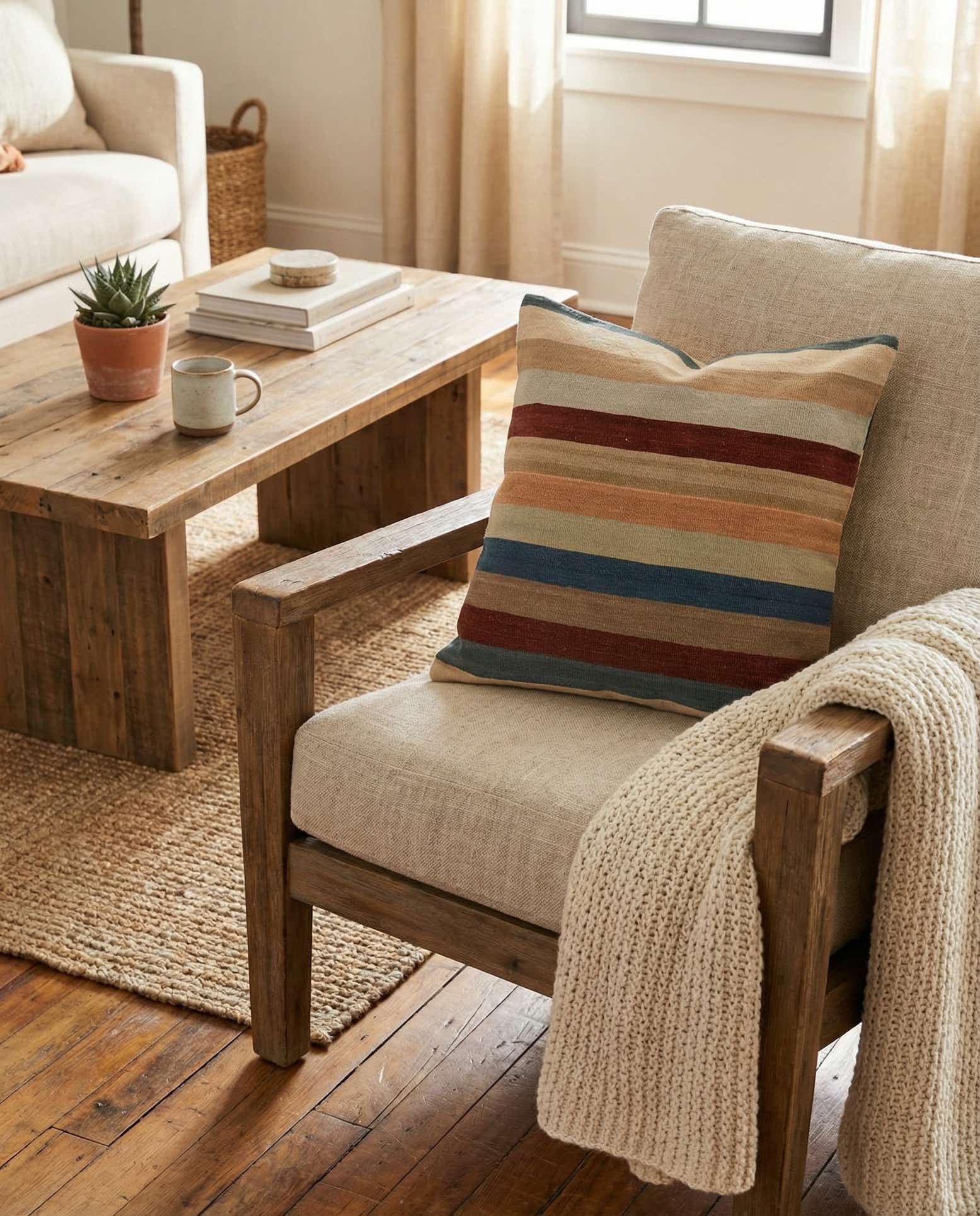 3' 3 x 3' 3 Hand Woven Pillow Wool Square Rug