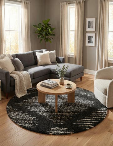 7' x 7' Serenity Shag Round Rug
