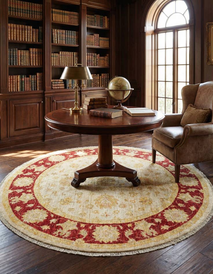 Detail image of 4' 11 x 5' Kaizar Wool Round Rug