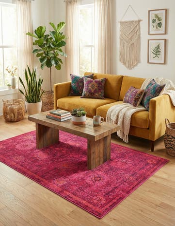 4' x 6' Washable Fleur Rug