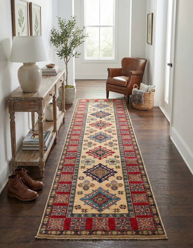 Detail image of  2' 9 x 9' 10  Hand Knotted Kazak Runner Rug